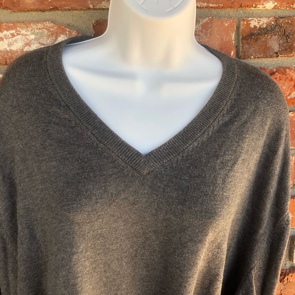 Duck Head classic charcoal gray V neck sweater XXL - Picture 4 of 7